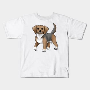 Dog - Queen Elizabeth Pocket Beagle - Tri Color Kids T-Shirt